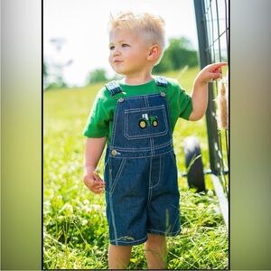 John Deere Denim Overalls with Tractor Patch Size 4T